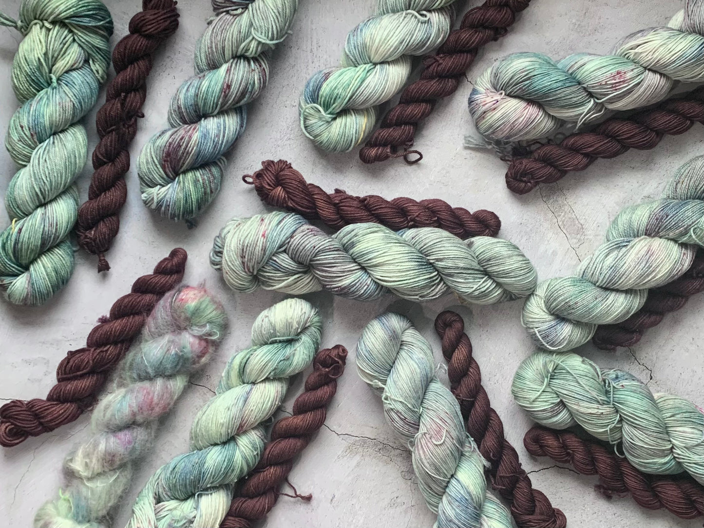 Luna Moth & Chocolate - Sock Set-  Dyed to Order - Sweet Pea & Sparrow Hand Dyed Yarns