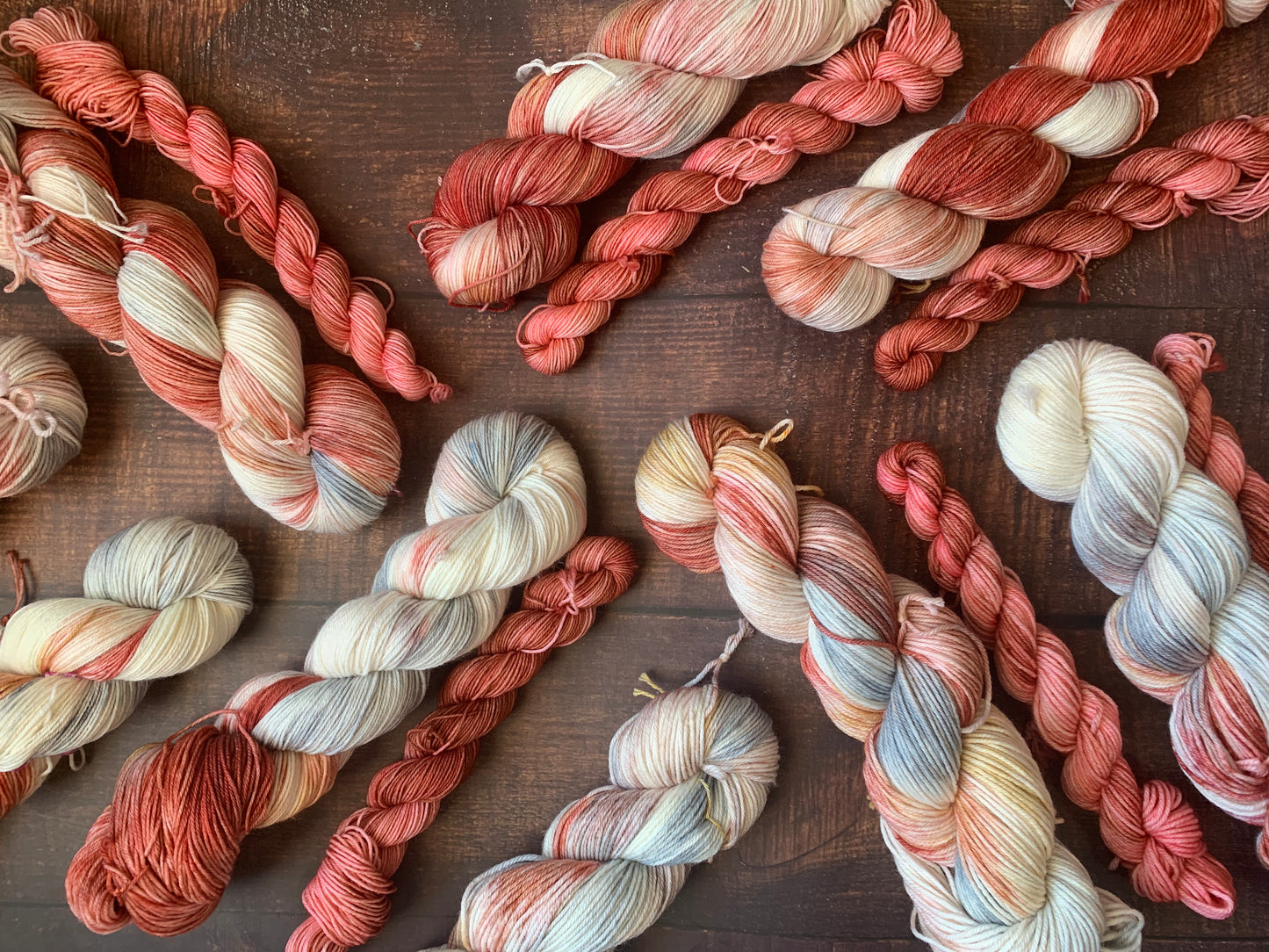 Cat Nap & Peachy - Sock Set-  Dyed to Order - Sweet Pea & Sparrow Hand Dyed Yarns