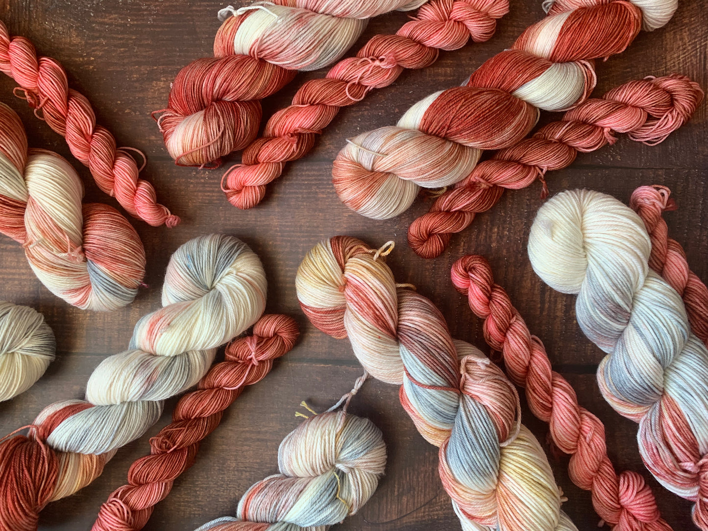 Cat Nap & Peachy - Sock Set-  Dyed to Order - Sweet Pea & Sparrow Hand Dyed Yarns