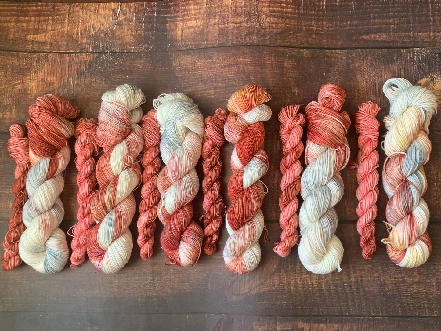 Cat Nap & Peachy - Sock Set-  Dyed to Order - Sweet Pea & Sparrow Hand Dyed Yarns