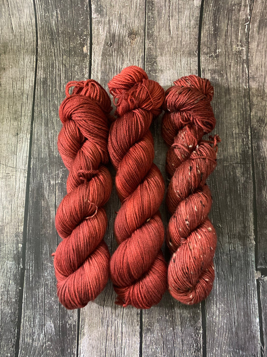 Red Flannel-  Dyed to Order - Sweet Pea & Sparrow Hand Dyed Yarns