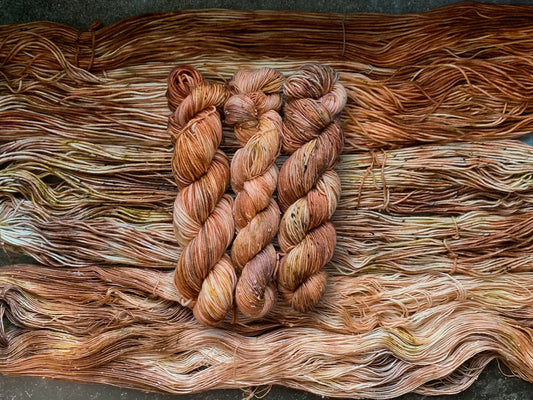 Sweet Pumpkin Pie-  Dyed to Order - Sweet Pea & Sparrow Hand Dyed Yarns