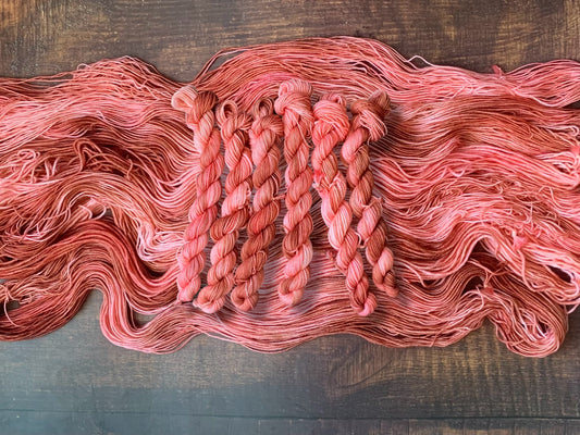 Peachy-  Dyed to Order - Sweet Pea & Sparrow Hand Dyed Yarns