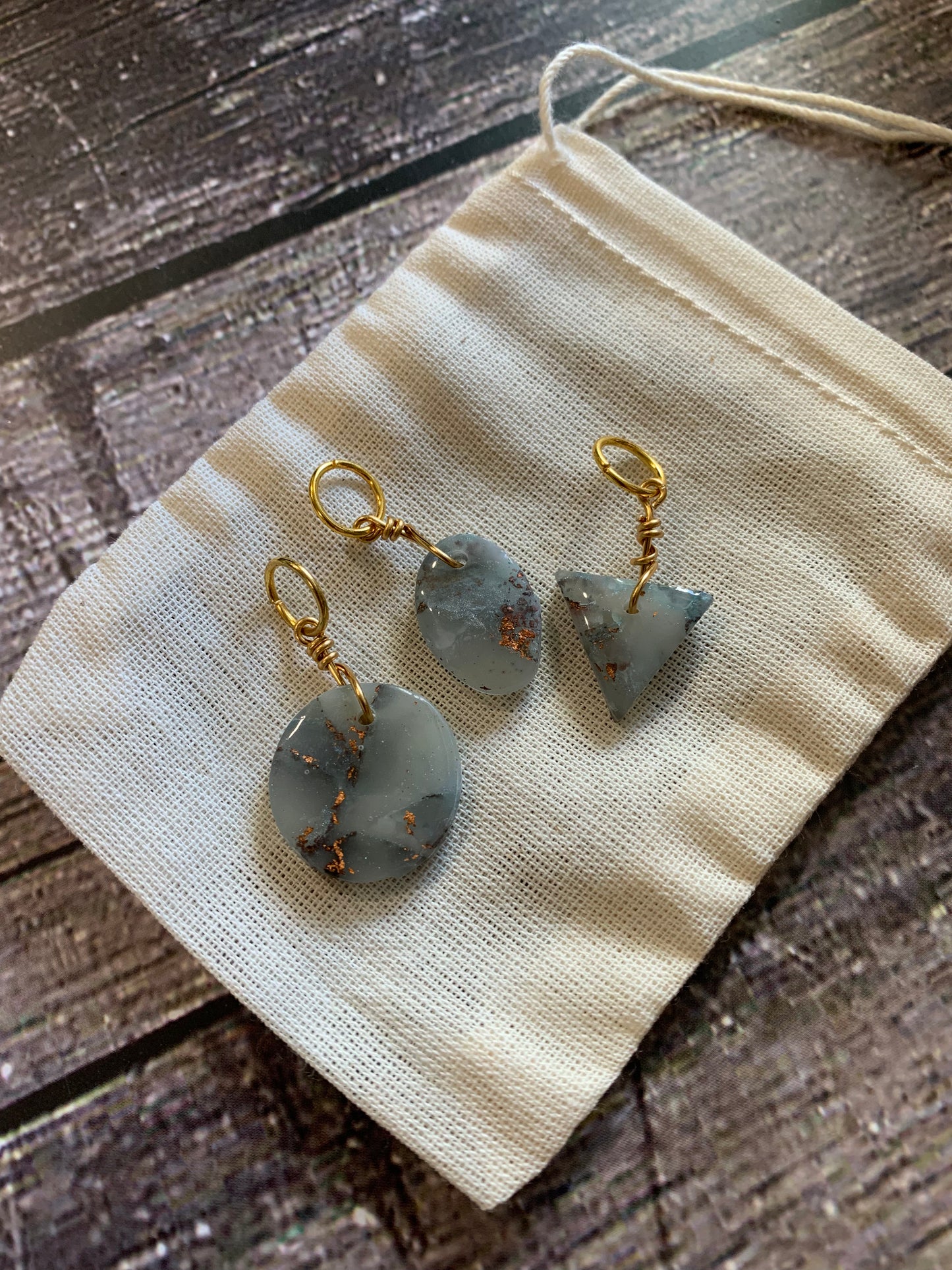 Quartz Faux Stone Stitch Markers