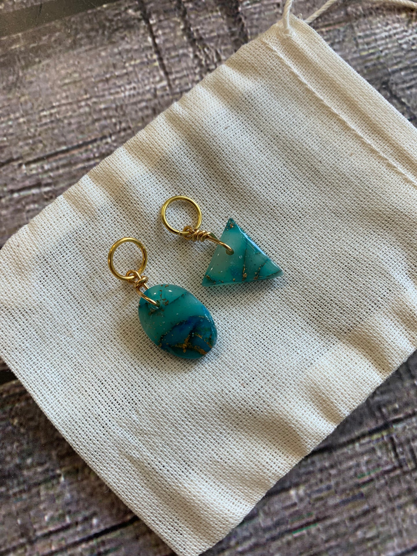 Turquoise Faux Stone Stitch Markers