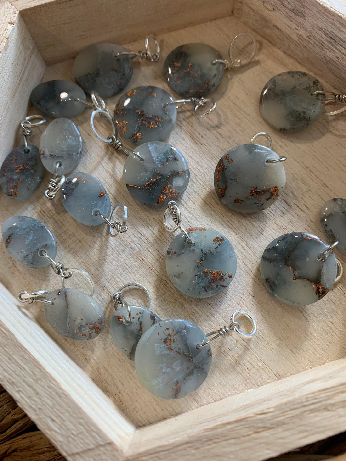 Quartz Faux Stone Stitch Markers