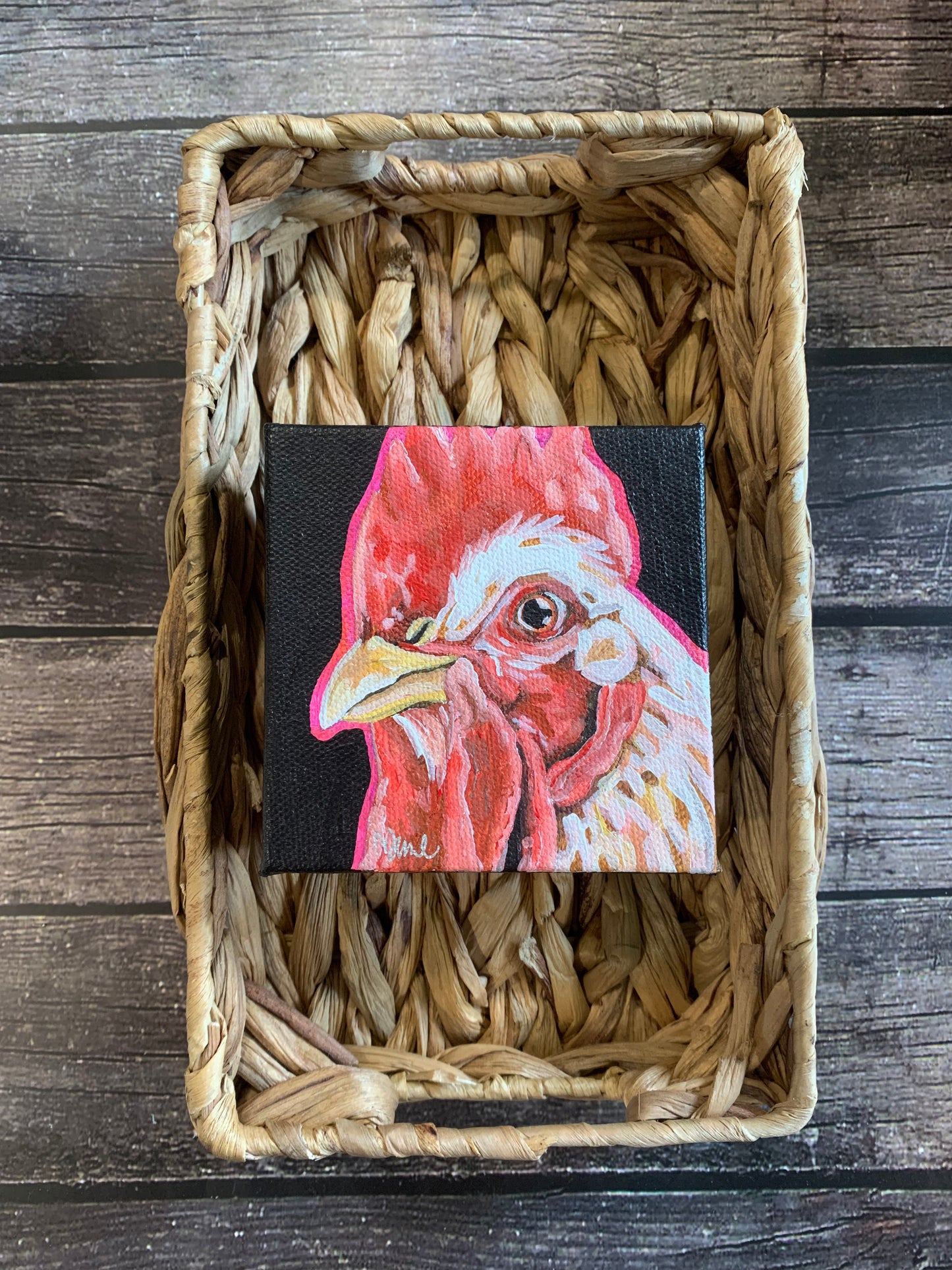 Winston- Chicken Painting-Acrylic Painting