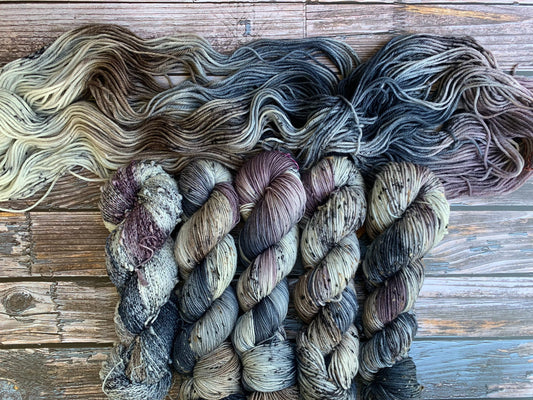 Guinea Fowl- August Livestock Collection - Dyed to Order - Sweet Pea & Sparrow Hand Dyed Yarns