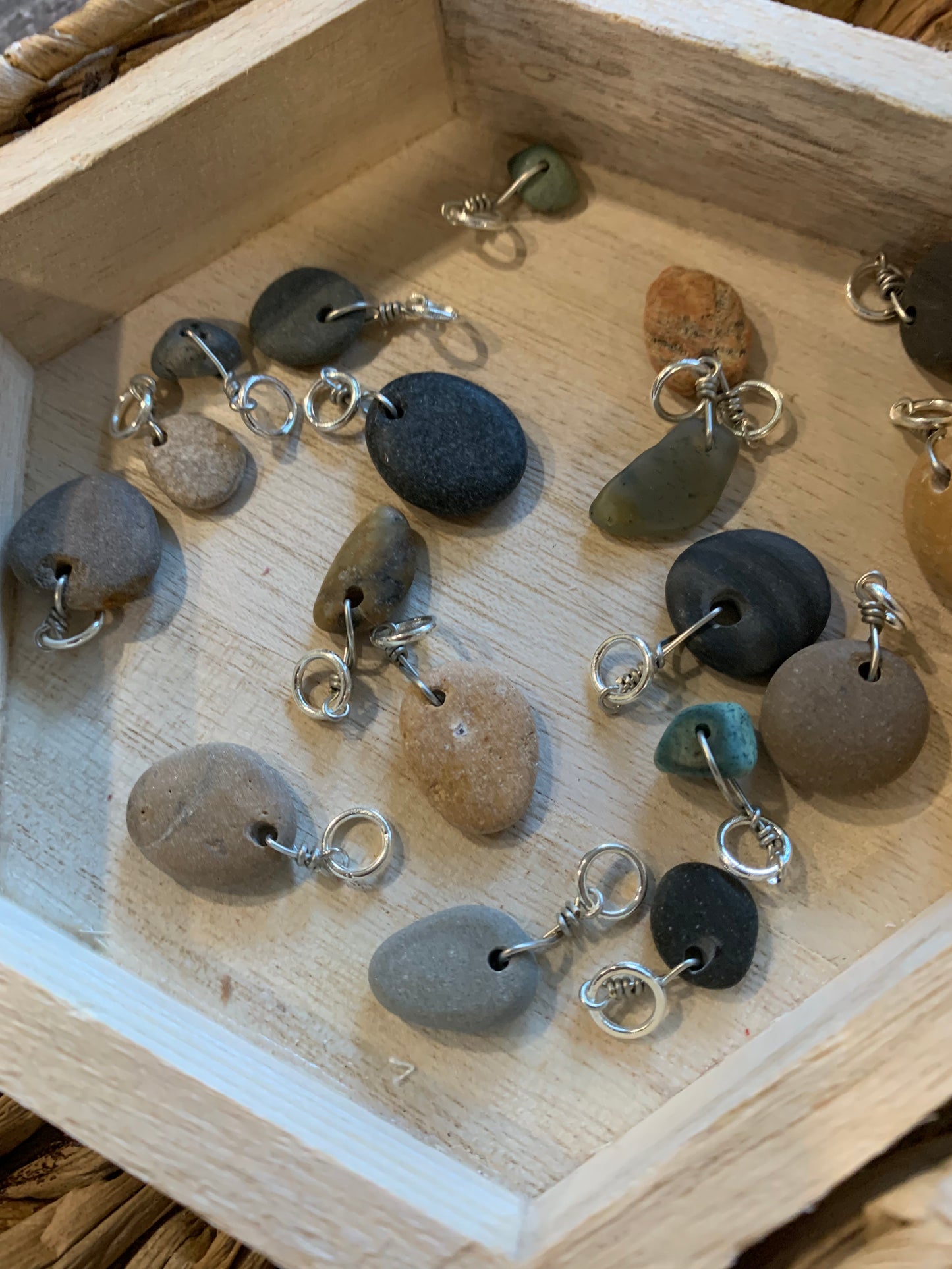 Lake Stone Stitch Markers