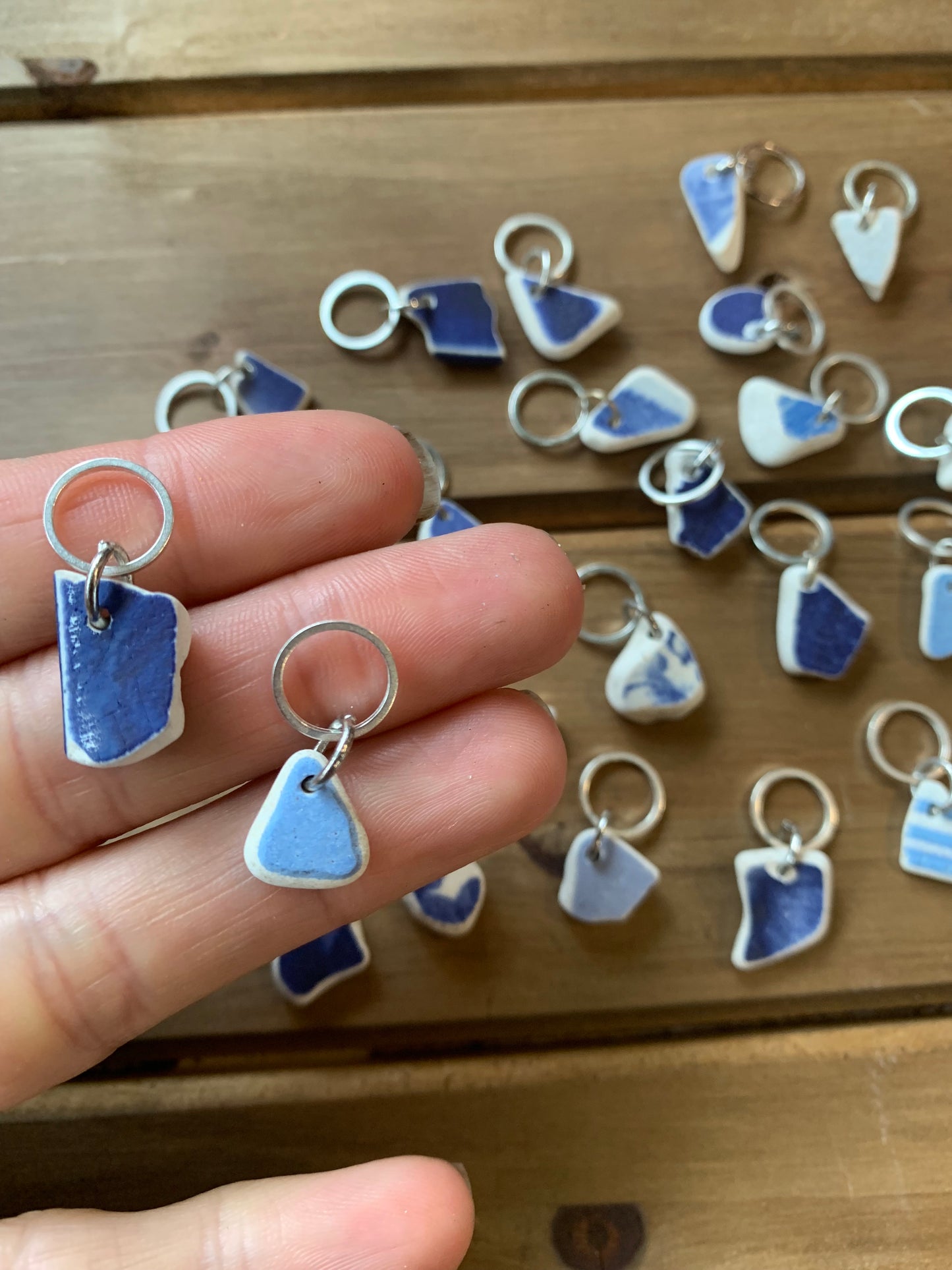 Sea Pottery Stitch Markers