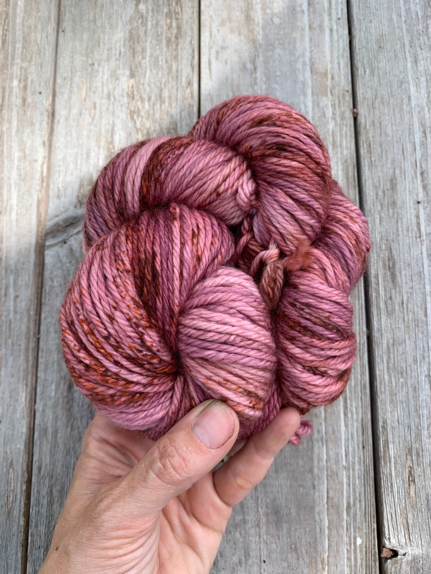 Pink Sky at Night - Hand dyed yarn - Midwest Weather Collection - Sweet Pea & Sparrow