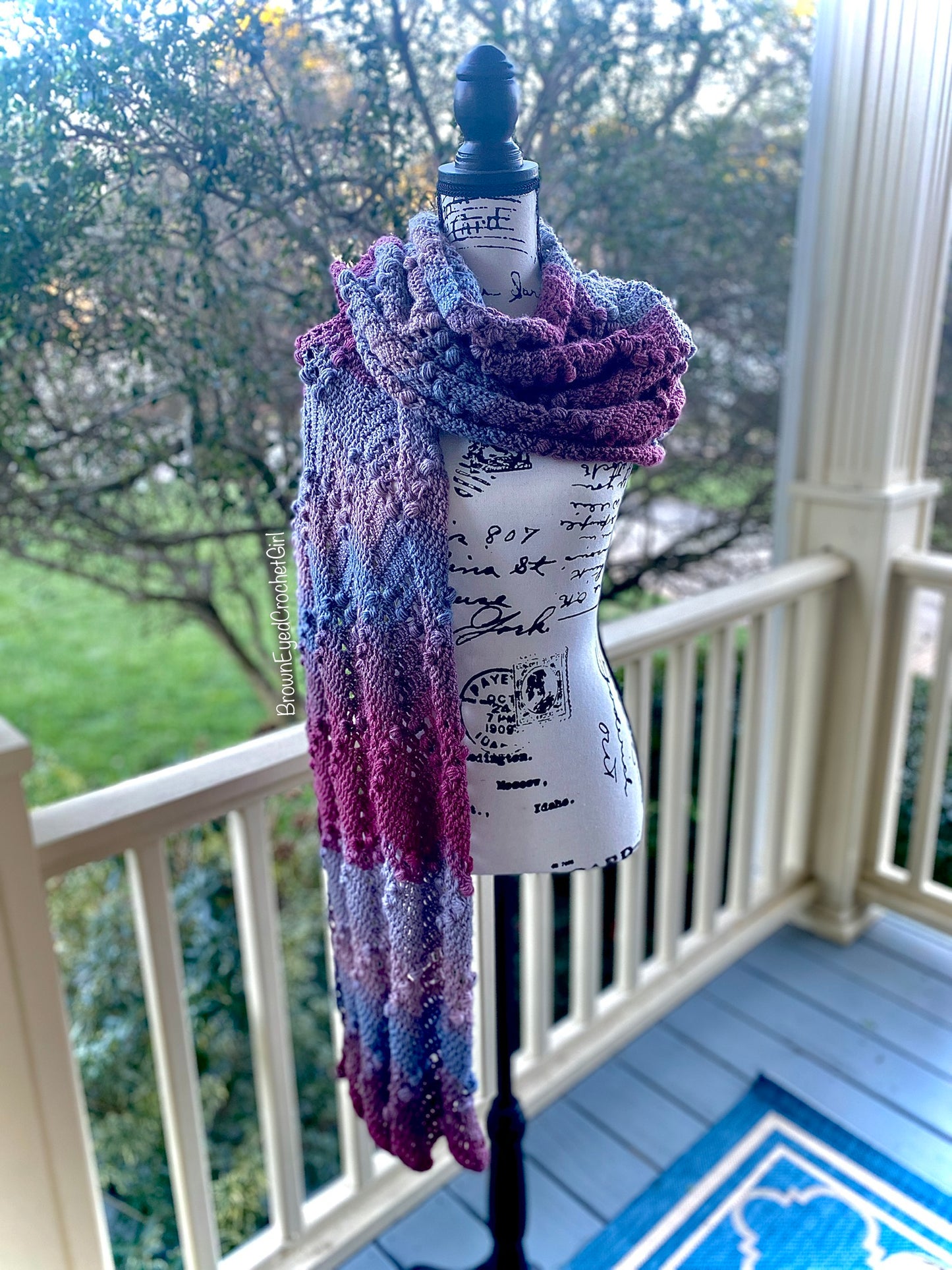 Rocky Pines Scarf - PDF Crochet Scarf Pattern - Pattern Only