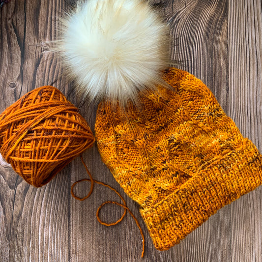 PATTERN ONLY - Tiger Eye Toque - A Knit Hat Pattern PDF - Sweet Pea & Sparrow