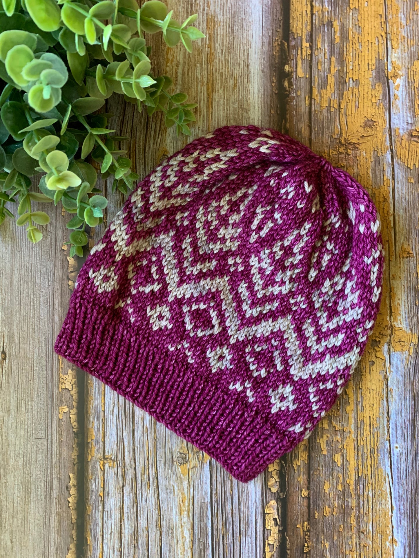 PATTERN ONLY - Diamond Pines Beanie - A PDF Knit Colorwork Hat Pattern - Sweet Pea & Sparrow