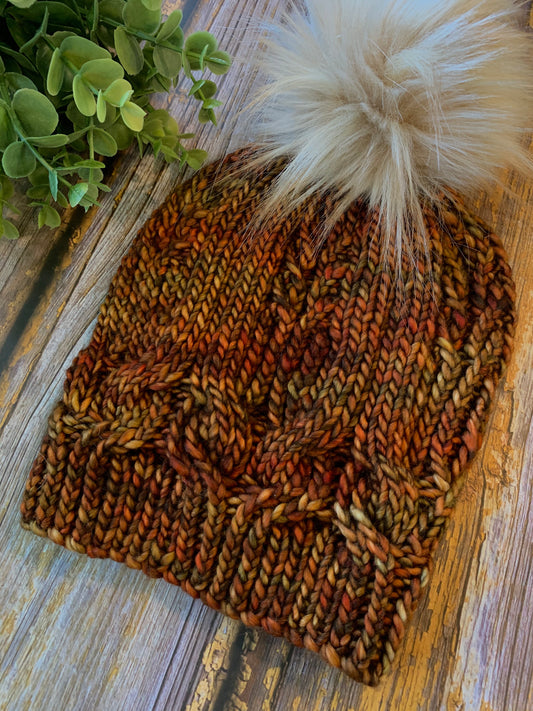 PATTERN ONLY - Controlled Burn Beainie - A PDF Knit Hat Pattern - Sweet Pea & Sparrow