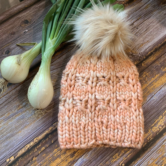 PATTERN ONLY - Onion Starts Beanie - A PDF Knit Hat Pattern - Sweet Pea & Sparrow